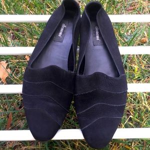 Vintage Ellemenno black suede flats size 8.5